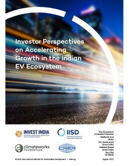 Investor Perspectives on Accelerating Growth in the Indian EV Ecosystem cover showing fast moving lights from road traffic