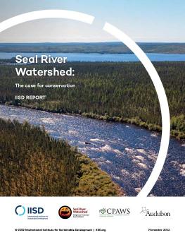 Seal River Watershed: The case for conservation cover showing aerial view of the seal river 