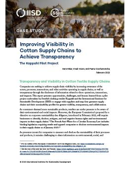 Improving Visibility in Cotton Supply Chains to Achieve Transparency brief cover