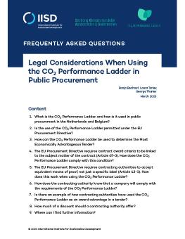 FAQ: Legal Considerations When Using the CO2 Performance Ladder in Public Procurement