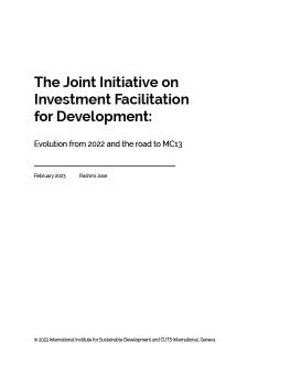 The Joint Initiative on Investment Facilitation for Development