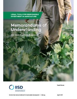Memorandums Of Understanding | Best Practices Bulletin #2 cover showing person walking through farm field