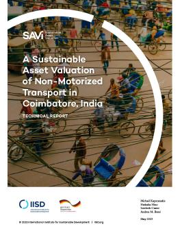 A Sustainable Asset Valuation of Non-Motorized Transport in Coimbatore, India report cover showing street full of bikes