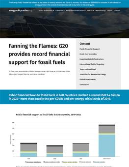 Fanning the Flames: G20 provides record financial support for fossil fuels digital story landing page