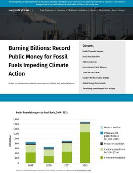 Burning Billions: Record Public Money for Fossil Fuels Impeding Climate Action digital story landing page.