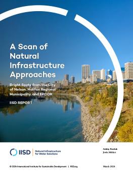 A Scan of Natural Infrastructure Approaches report cover showing the downtown Edmonton skyline.
