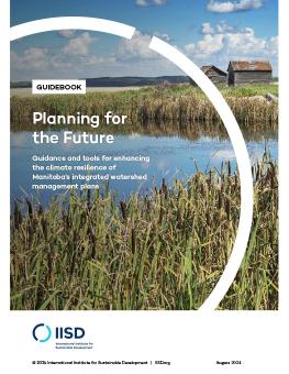 Planning for the Future guidebook cover showing old farm buildings near a pond and prairie vegetation.