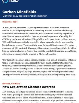 Carbon minefields newsletter header in blue and opening paragraph