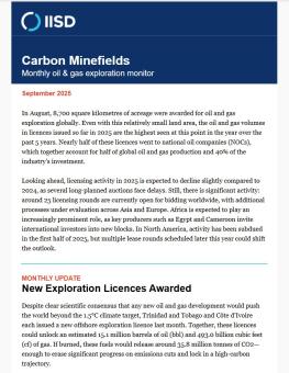 A photo of the Carbon Minefields newsletter.