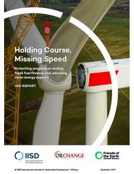 Holding Course, Missing Speed report cover showing a close-up of a wind turbine.