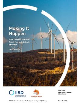 Making It Happen report cover showing several wind turbines along a hill.