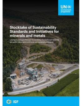Stocktake of Sustainability Standards and Initiatives for Minerals and Metals report cover