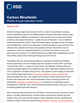 A photo of the Carbon Minefields newsletter.