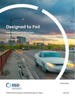 Designed to Fail report showing a blurred car travelling along a bridge in a city.