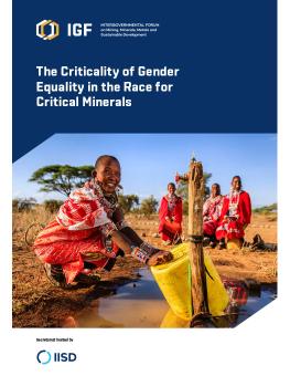 The Criticality of Gender Equality in the Race for Critical Minerals report cover