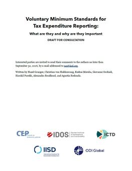 Voluntary Minimum Standards for Tax Expenditure Reporting draft cover-a