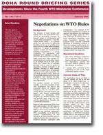 Doha Round Briefing Series - Issue 7 of 13 - Negotiations on WTO Rules ...