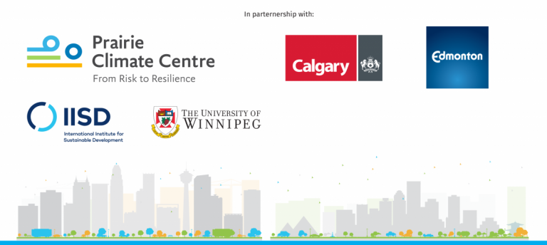 logos of PCC, IISD, University of Winnipeg, City of Calgary and Edmonton