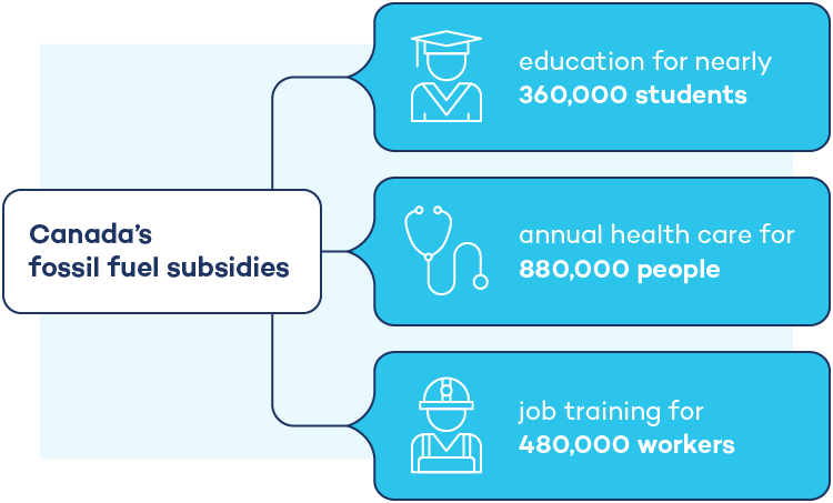 Graphic outlining what Canada's subsidies could be paying for instead