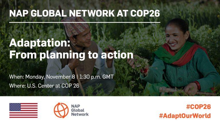Social Media Card - COP26, Adaptation: From Planning to action