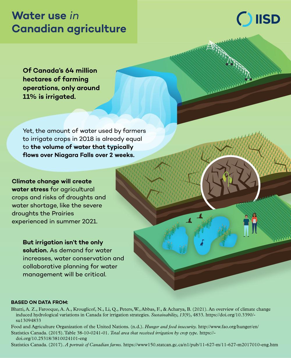Infographic on water use in Canadian agriculture