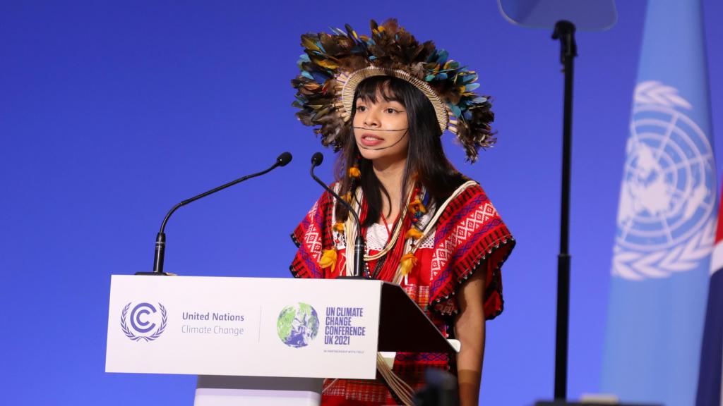 Txai Suruí, founder and coordinator of the Movement of Indigenous Youth of Rondônia, Brazil
