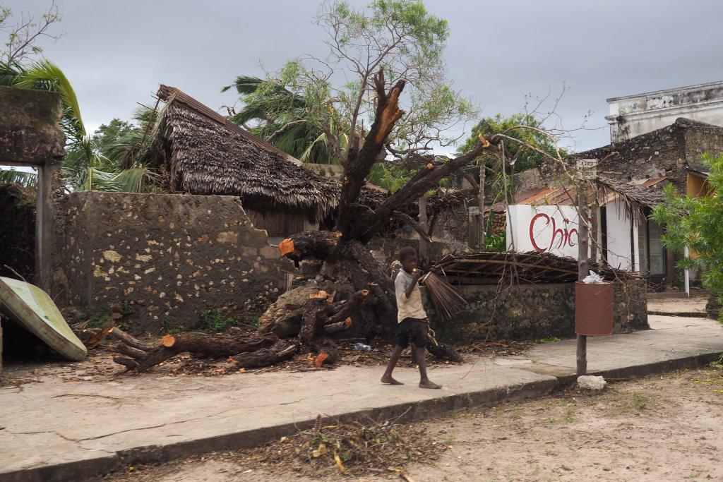 Cyclone damage in Mozambique