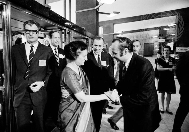 Indira Gandhi and Maurice Strong
