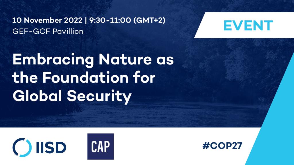 Event card for Nature and Global Security session