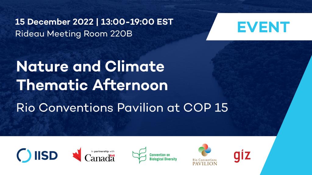 Event card for COP15 session