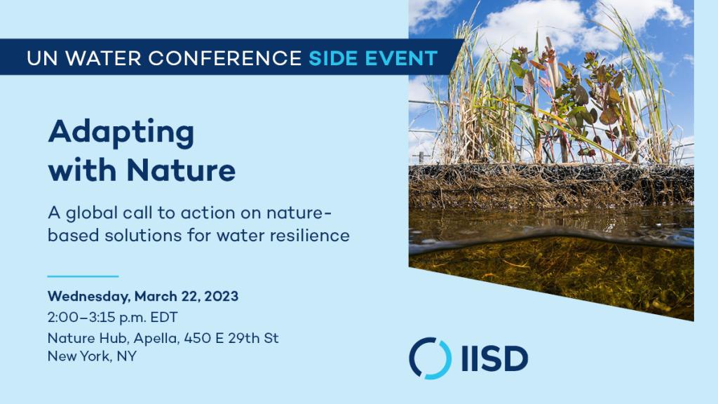 promo piece for UN Water Conference side event on natural infrastructure