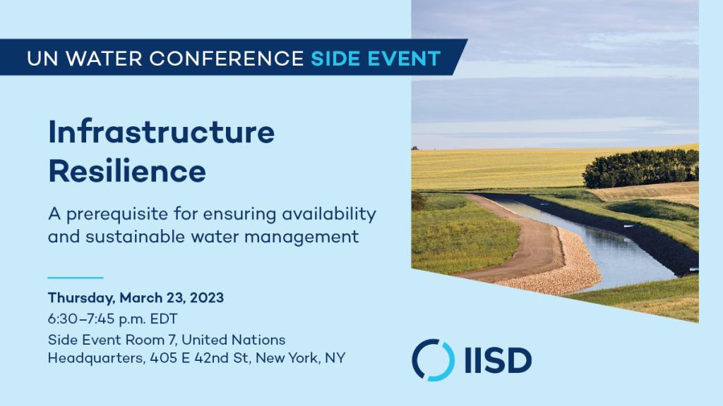 promo piece for UN Water Conference side event on infrastructure for resilience