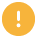 icon representing a white exclamation mark in a yellow round frame