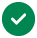 icon representing a white tick in a green round frame