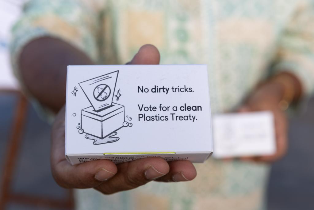 As negotiations continue for their second day, members of civil society remind delegates of the need for a 'clean' plastics treaty