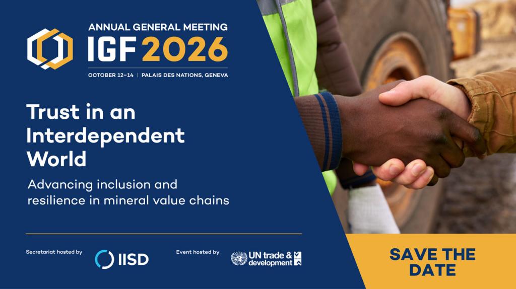 An image promoting the 22nd IGF Annual Meeting, which takes place from 12-14 October, 2026, at the Palais des Nations in Geneva