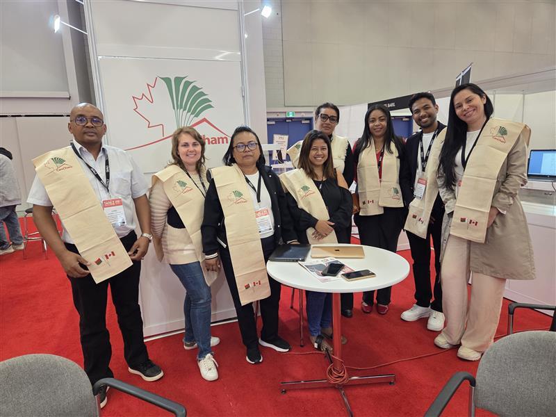 IISD's Steffany Bermudez meeting Malagasy producers at SIAL Canada