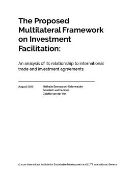 The Proposed Multilateral Framework on Investment Facilitation report cover