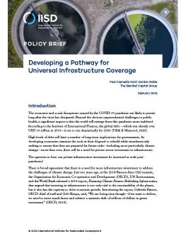 Developing a Pathway for Universal Infrastructure Coverage cover 