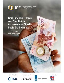 Illicit Financial Flows and Conflict in Artisanal and Small-Scale Gold Mining: Burkina Faso, Mali, and Niger showing money in hand