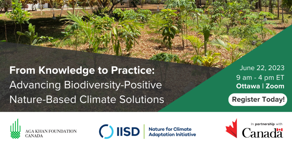 Poster for the event From Knowledge to Practice: Advancing Biodiversity-Positive Nature-Based Climate Solutions