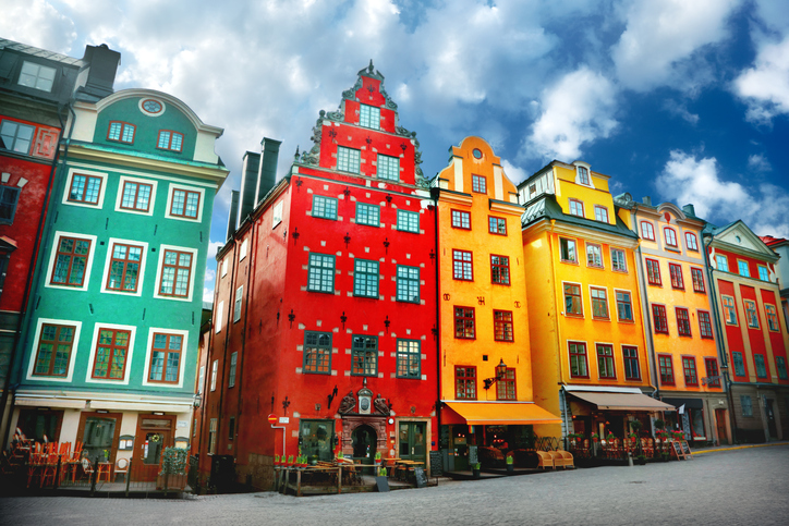 Row of buildings in Stockholm